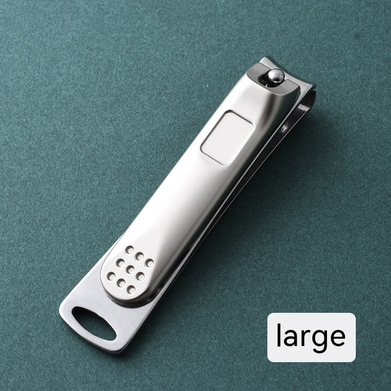 Classic Stainless Steel Large Opening Nail Clippers Slant Tip Household Single