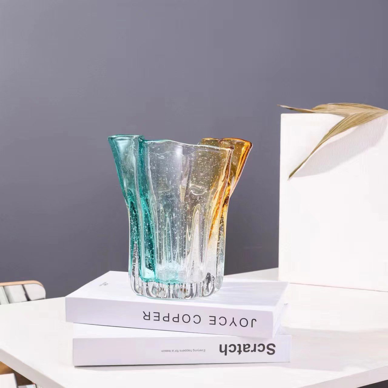 Hand-blown Glass Vase Conch Shell Living Room Crafts Ornaments