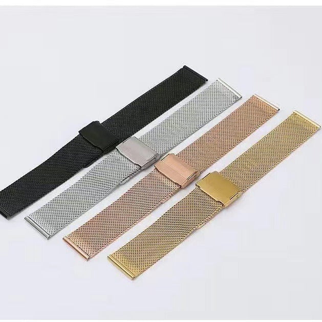 Stainless Steel 06 Wire Mesh Belt Double-security Buckle Watch Band