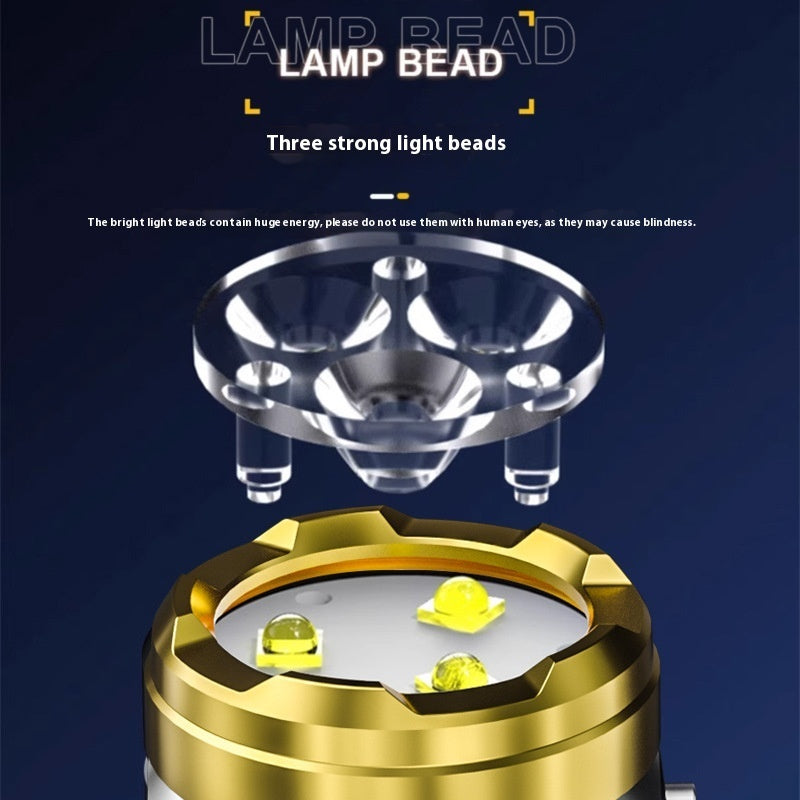 LED Long-range Strong Light Super Bright Household Rechargeable Flashlight