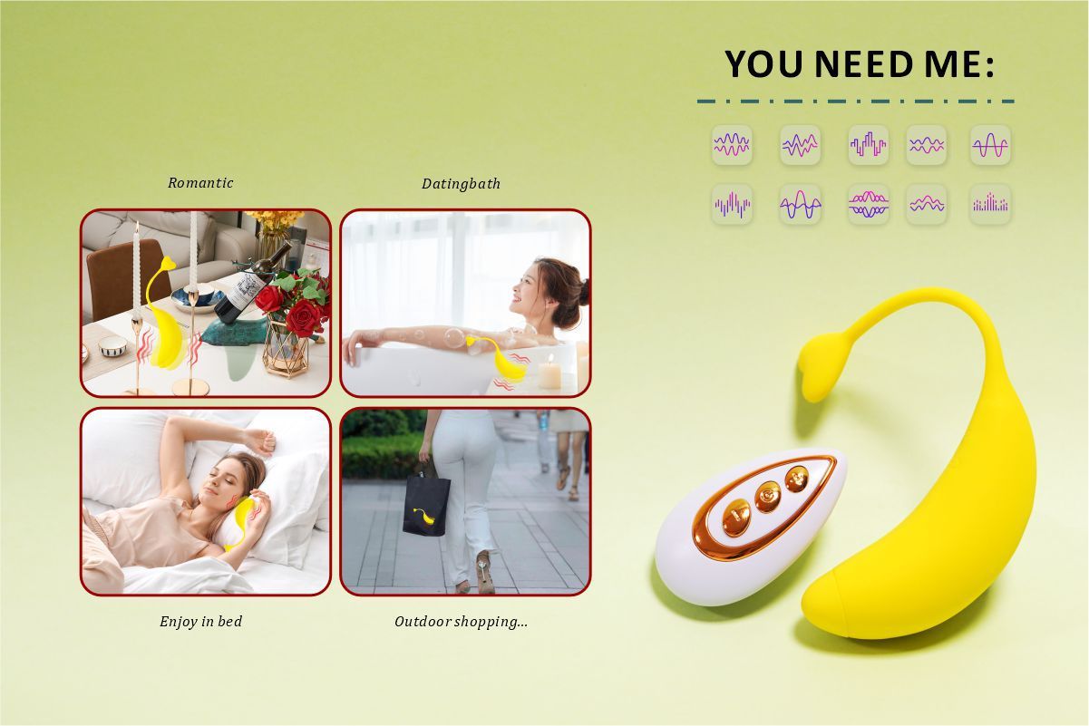 Fruit Banana APP Remote Control Vibration Product Device Wear Plug