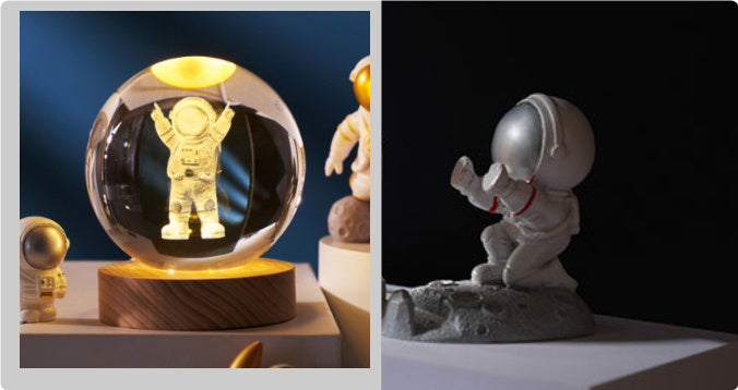 3D Crystal Ball Night Light Solar System Cosmic Theme LED Decoration Light Wooden Base Astronomy Nightlights Birthday Gift