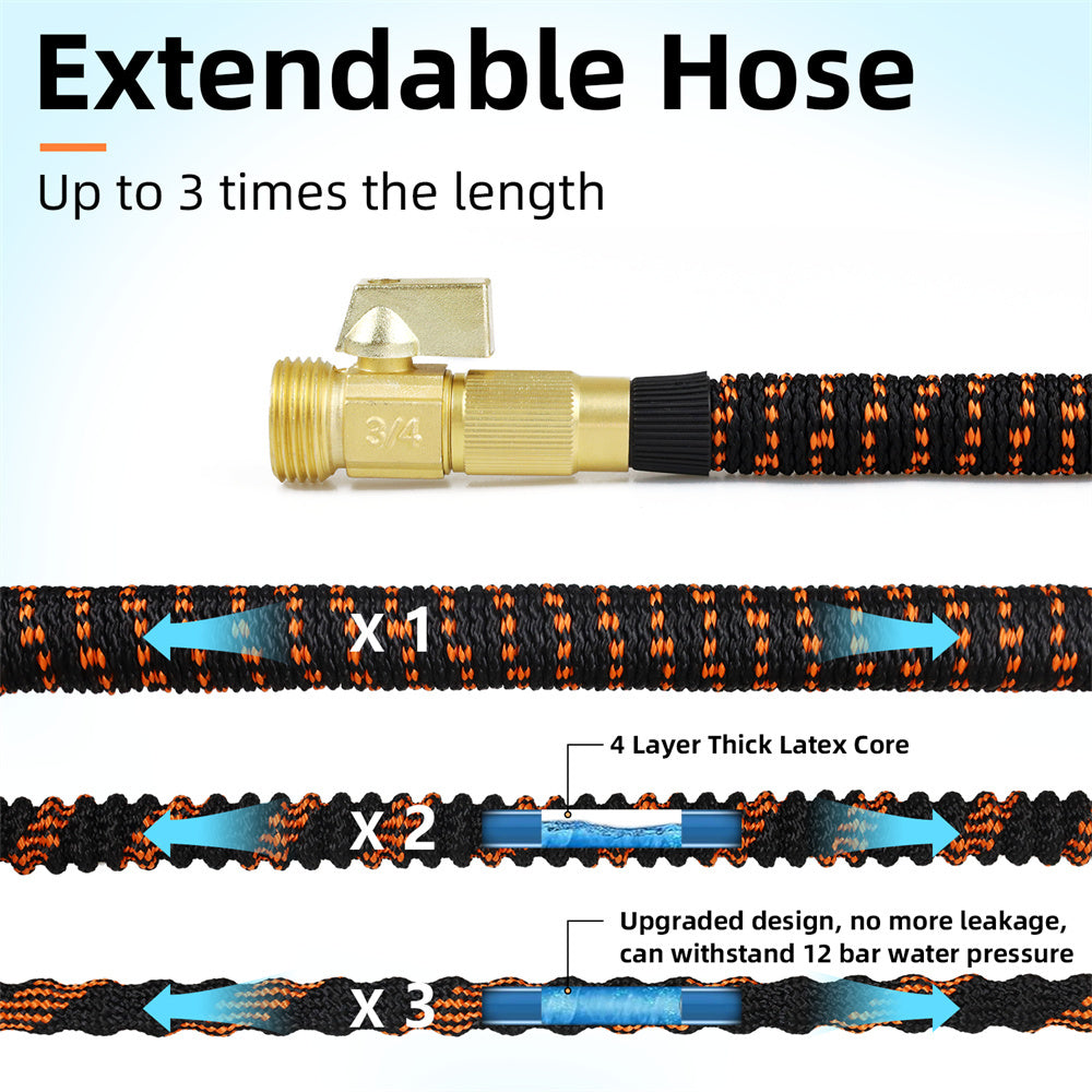 Household Polyester Silk Cloth Set Copper Joint Expansion Hose Set