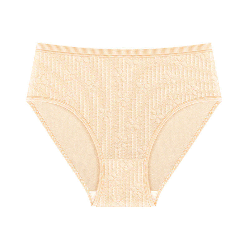 Women's Fashion Solid Colour Jacquard Panties