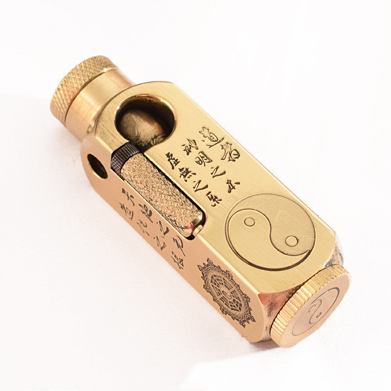 Heavy Duty Trench Shaped Brass Lighter Laser Engraving