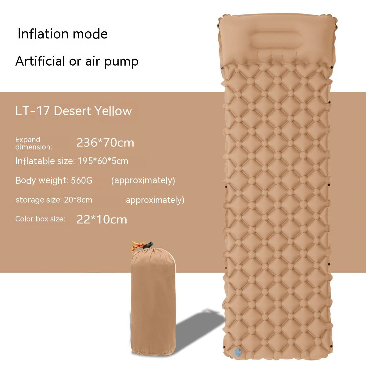 Outdoor Ultra-light Inflatable Mattress TPU Multi-person