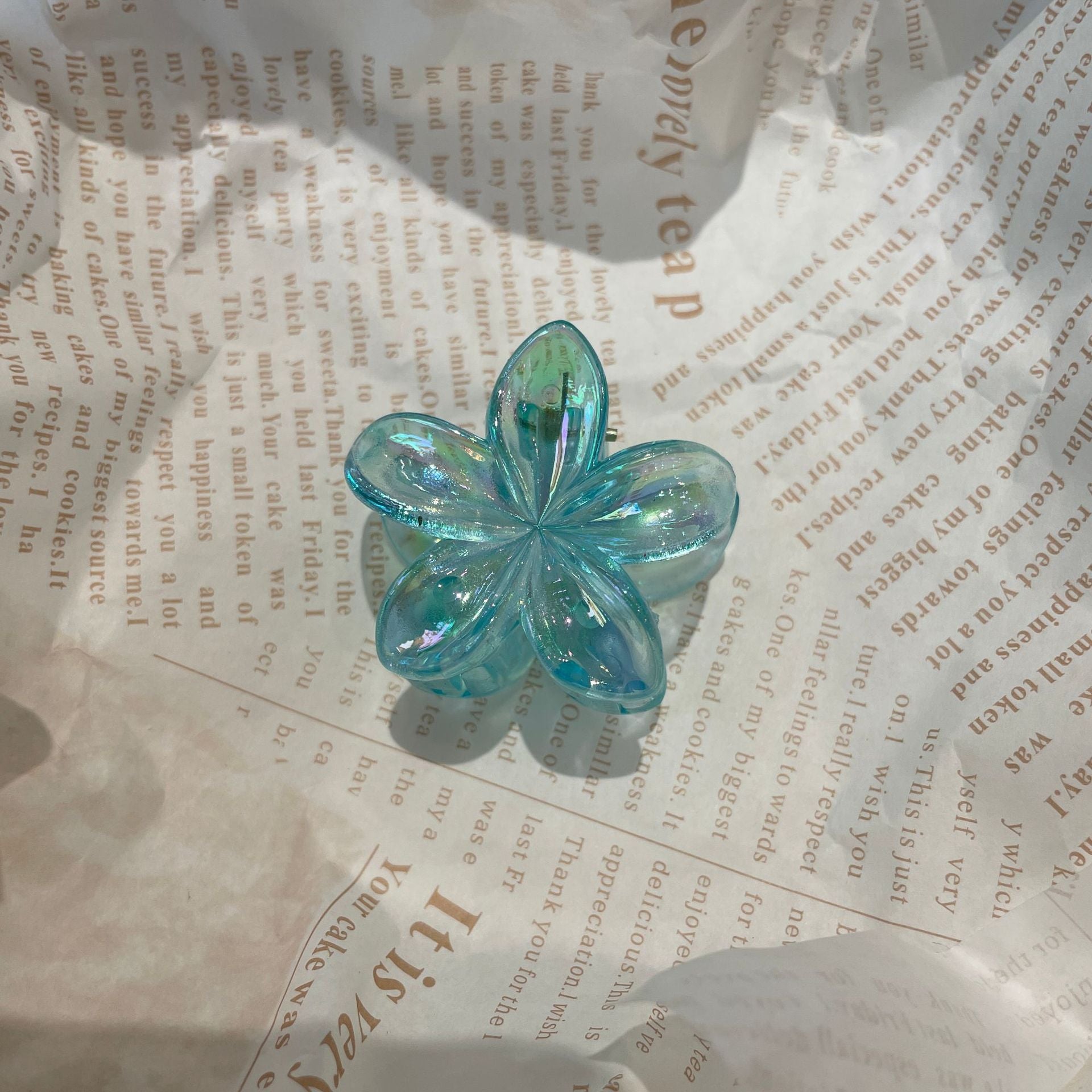 4CM Plumeria Rubra Grip Flower Barrettes Female