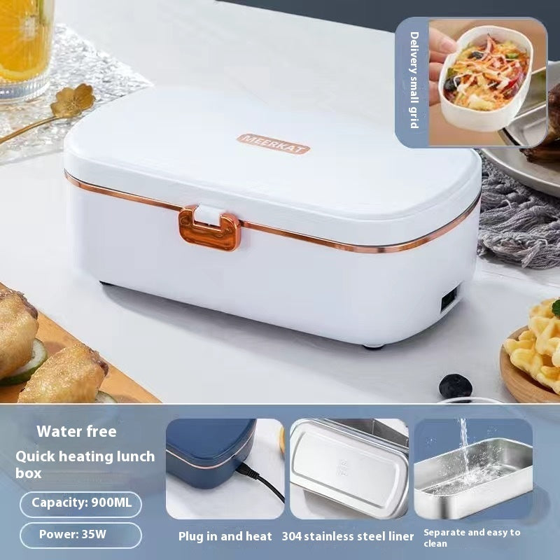 Mini Heating Insulated Lunch Box Plug-in Electric Office Worker Student Bento Stainless Steel Liner Gift