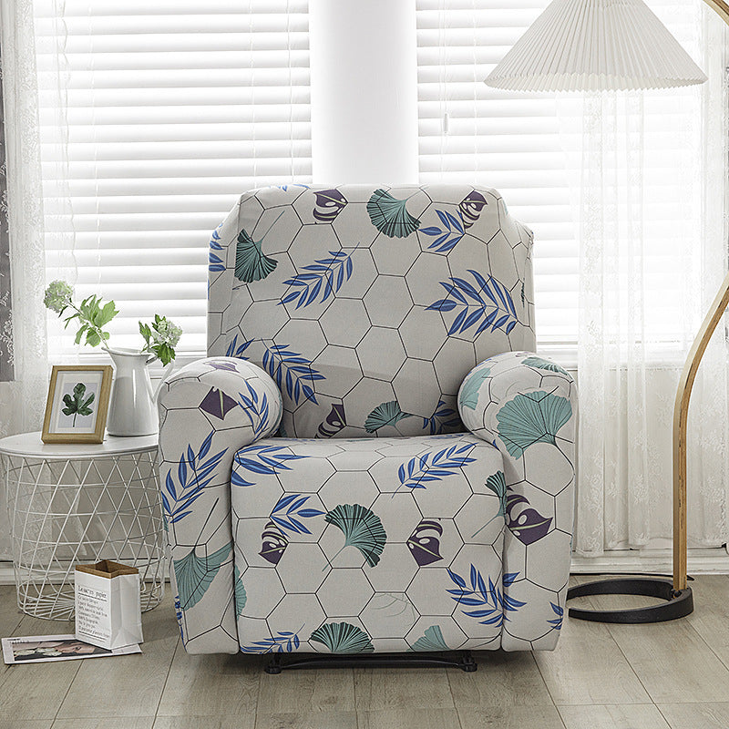 Stretch Printed Fabric All Inclusive Recliner Cover Single Seat