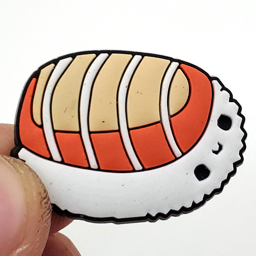 Cartoon Food Hole Shoes Shoe Ornament Shoe Buckle PVC Eva Sandals Decorative Accessories