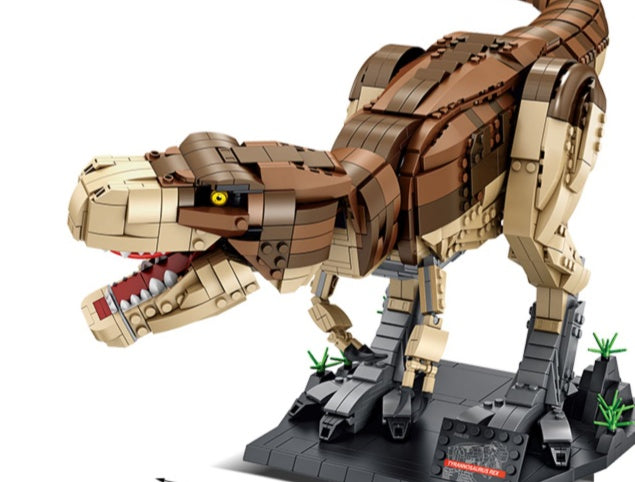 Dinosaur building blocks assembled toy boy high difficulty huge Tyrannosaurus rex children puzzle 6 birthday gift 10 years old