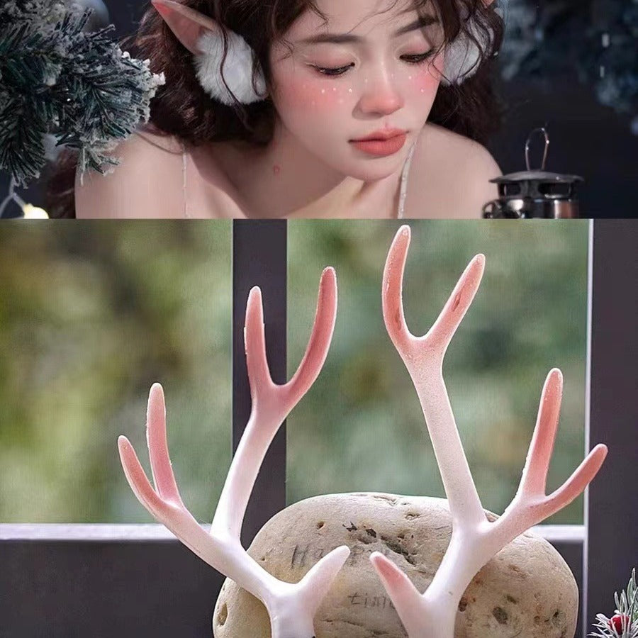 Antlers Christmas Headdress Hairpin Female