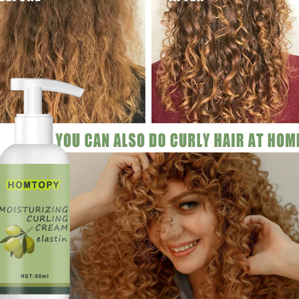 HOMTOPY Elastin Improve Frizzy Hair Natural Smart Curl