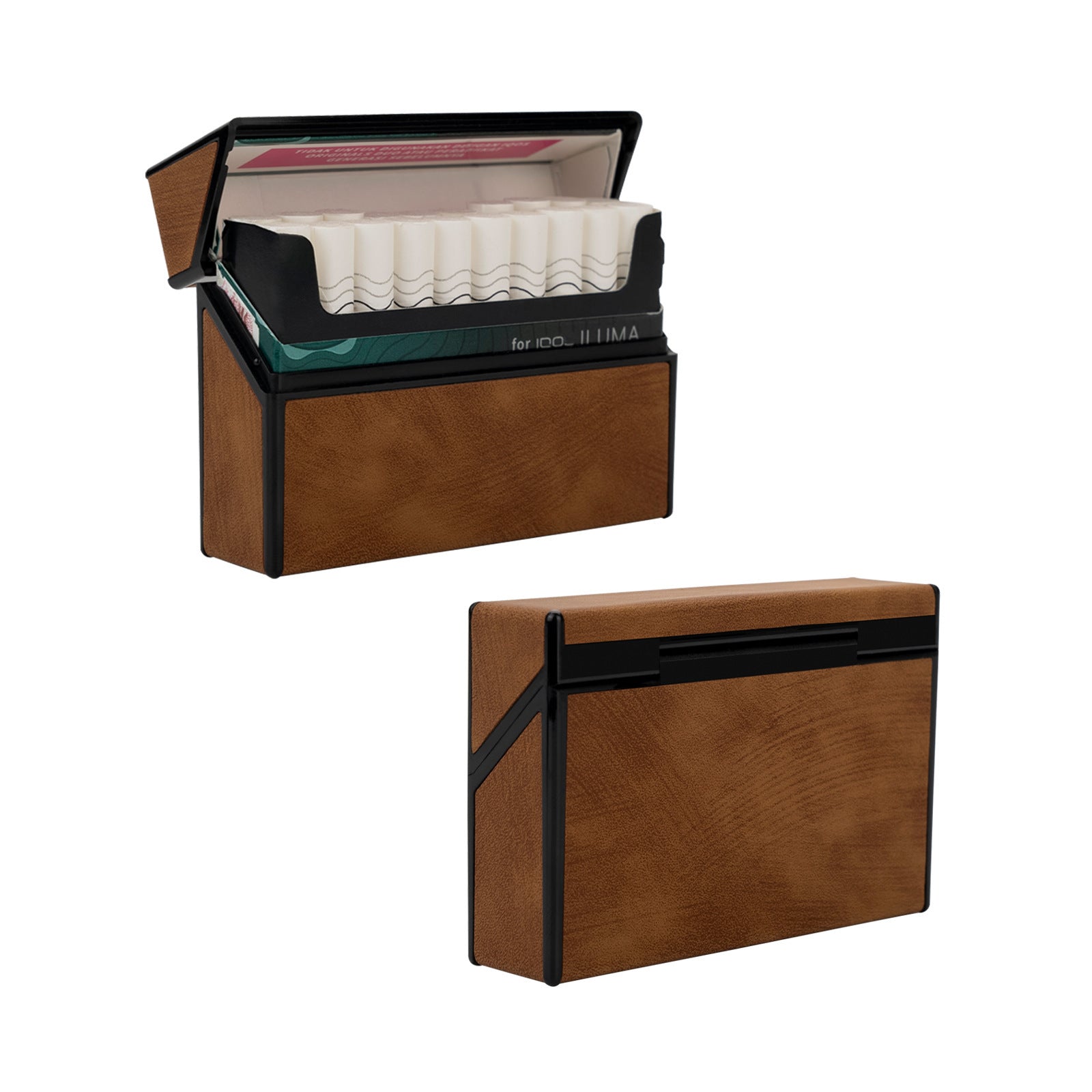 Cigarette Case 20 PCs PC Stickers Leather All-inclusive Storage Box