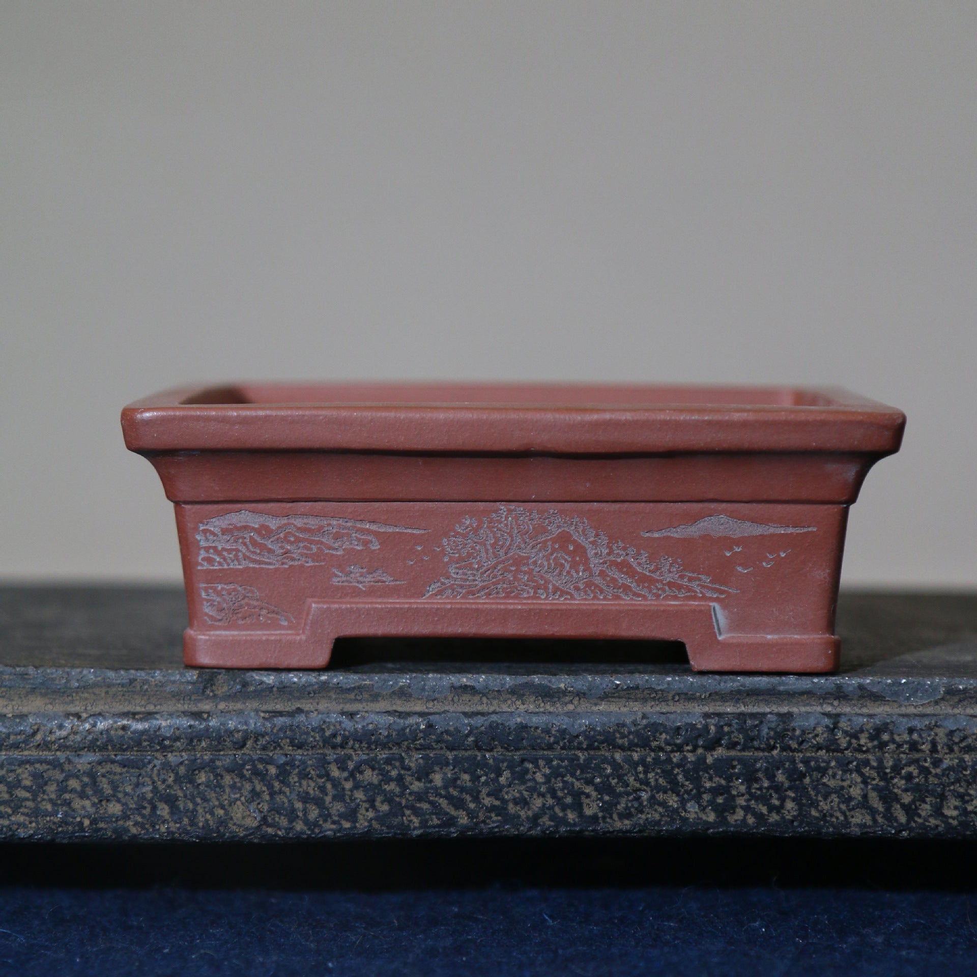 Purple Sand Flowerpot Handmade Pots Bonsai Pot Miniature