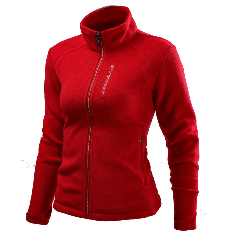 Warm Custom Cardigan Outdoor Polar Fleece Jacket