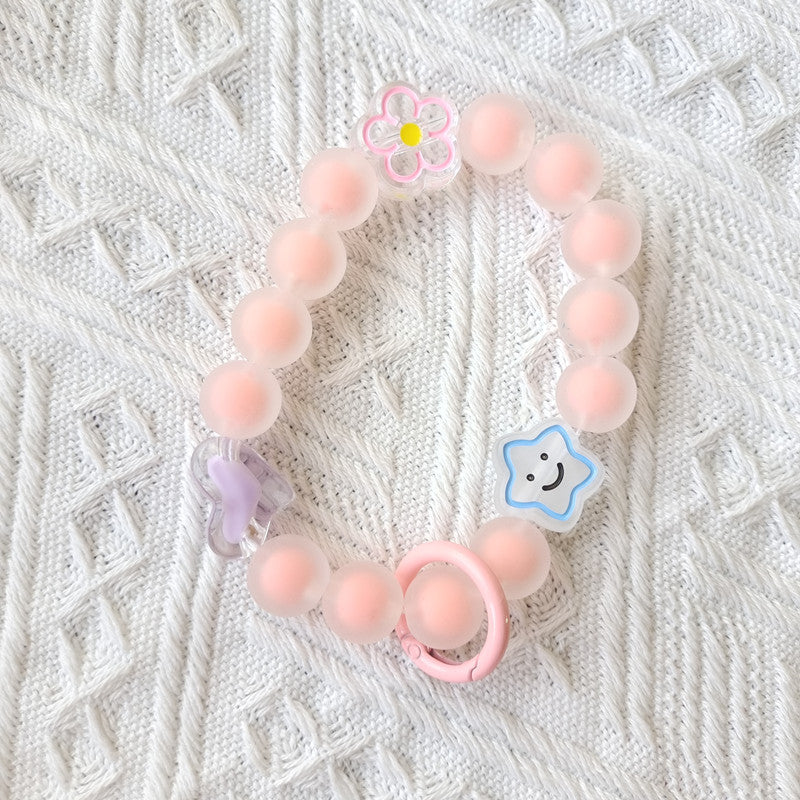 Beaded Flower Mobile Phone Chain Versatile Color