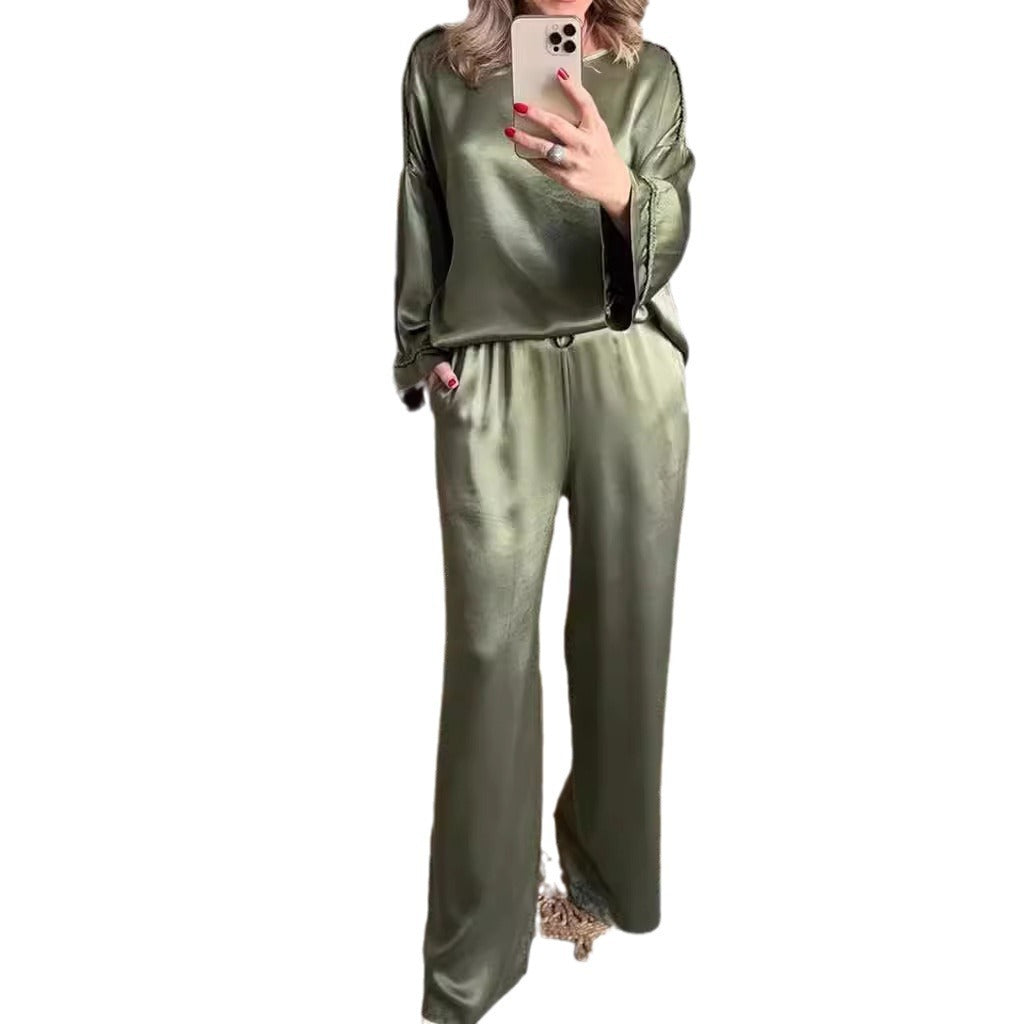 Summer Women's Fashion Solid Color Casual Suit Women